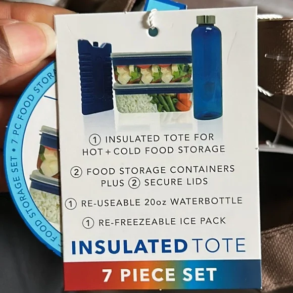 Insulated Tote 7 pc Set - NEW - Picture 5 of 6